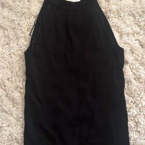 Zara Black Ribbed Tank Top